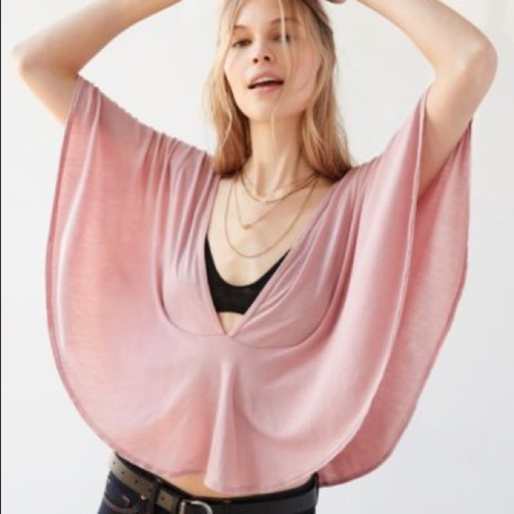 UO Flutter Plunge Cropped Top